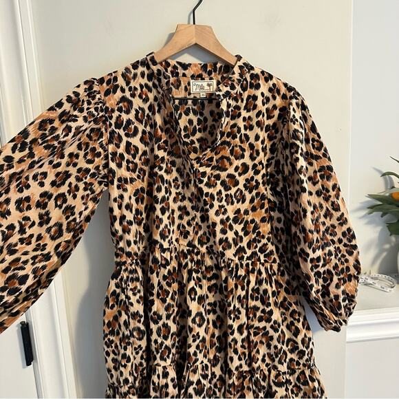 Tuckernuck Mille Resort & Travel Brown Leopard Cheetah Animal Mini Dress XS - Picture 10 of 12